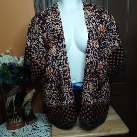 Liz Claiborne Women's Floral Motif Kimono size 1X - Picture 11 of 12